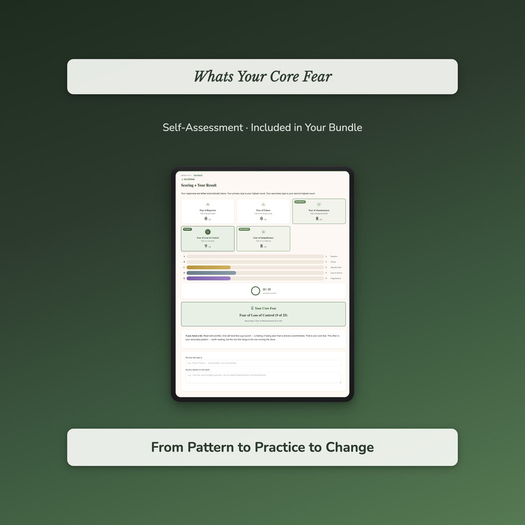Fear Patterns Workbook Bundle – Failure, Change, Success – Interactive Digital Bundle