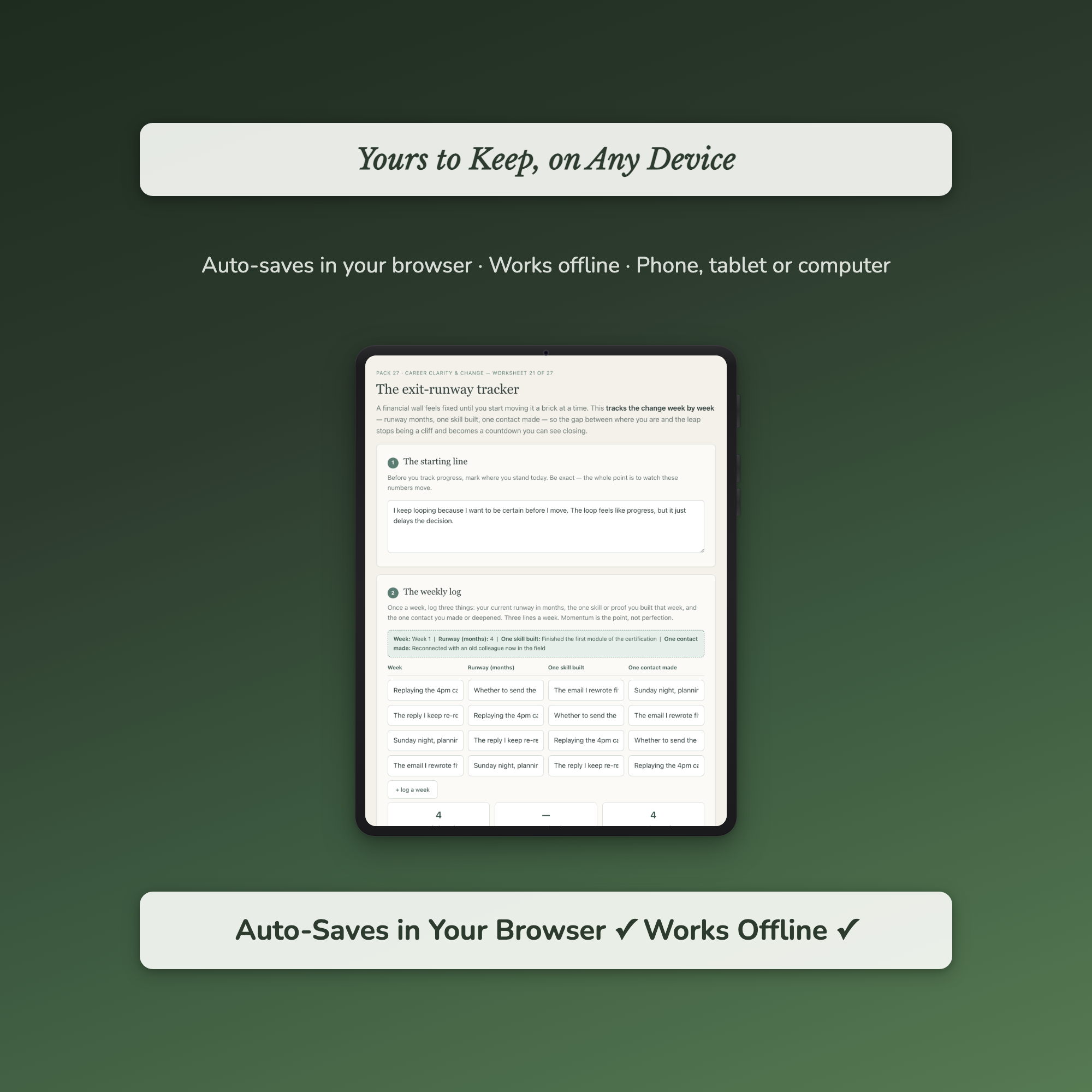 Career Clarity Worksheets – Career Change, Quit or Stay, Calling, Direction – Interactive Worksheets Bundle