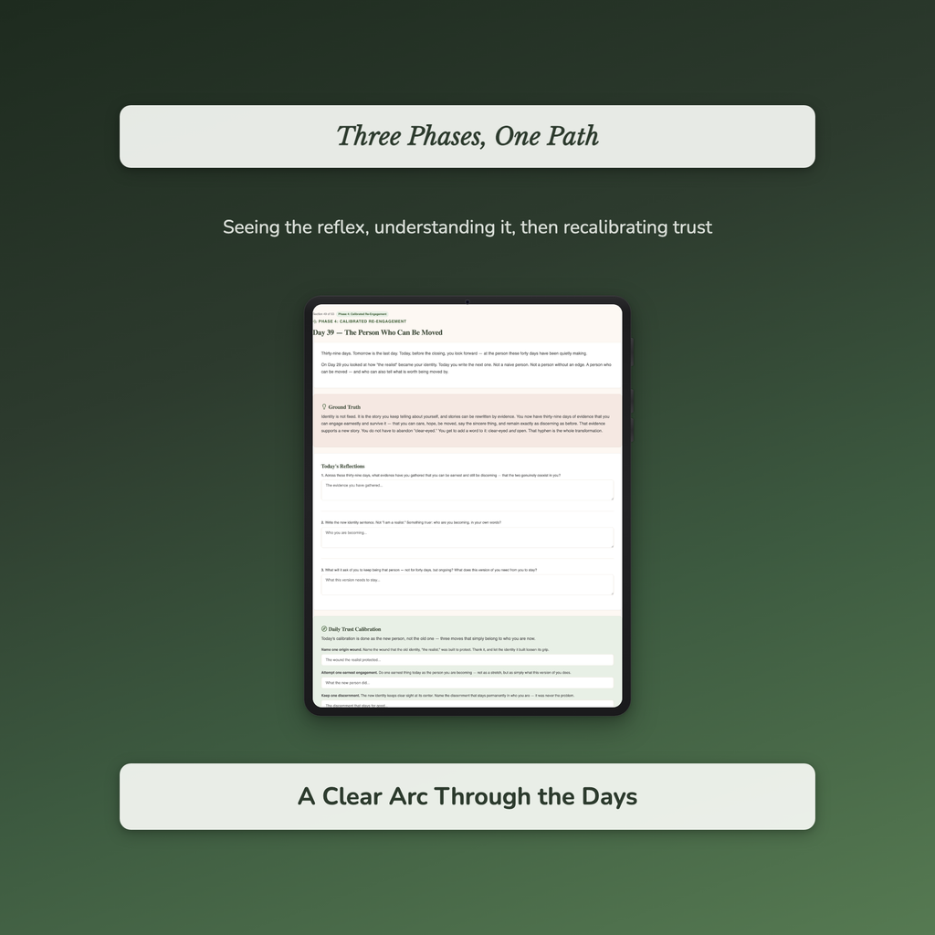 Cynicism Workbook & 40-Day Journal – Trust Again Guide – Interactive Digital Guide