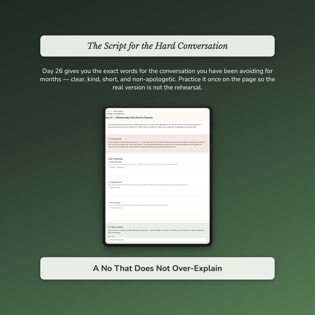 People Pleasing Workbook & 40-Day Guide — sample profile or chart