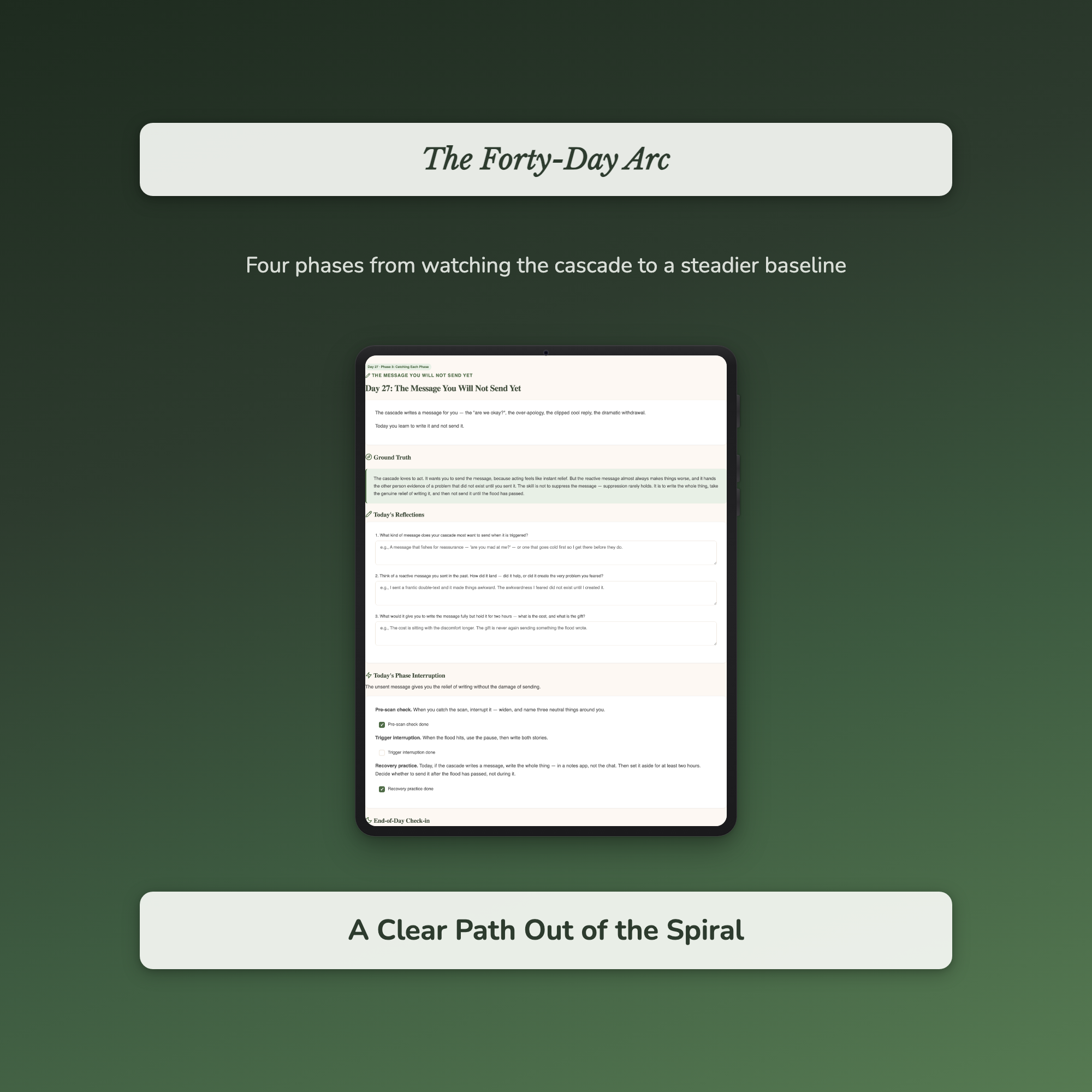 Rejection Workbook & 40-Day Journal – Steady the Cascade – Interactive Digital Guide