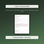 Quarter-Life Profile — sample profile or chart