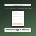 Empty Nest Readiness Profile — sample profile or chart