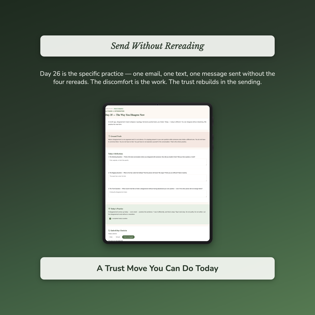 Self Trust Workbook & 40-Day Guide — sample profile or chart
