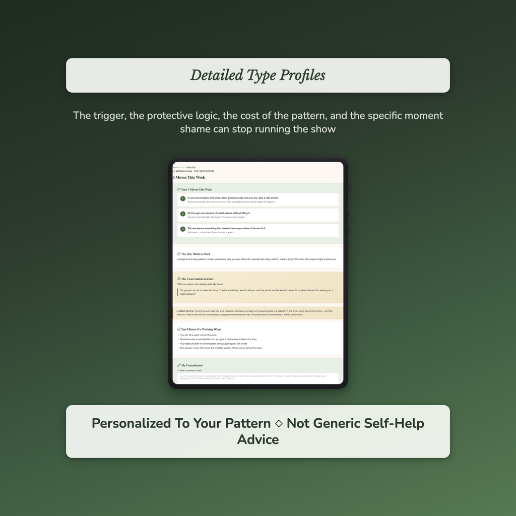 Shadow Work Quiz — sample profile or chart