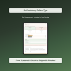 Procrastination Workbook & Self-Care Bundle – From 18 Open Tabs to One Finished Thing – Interactive Digital Bundle