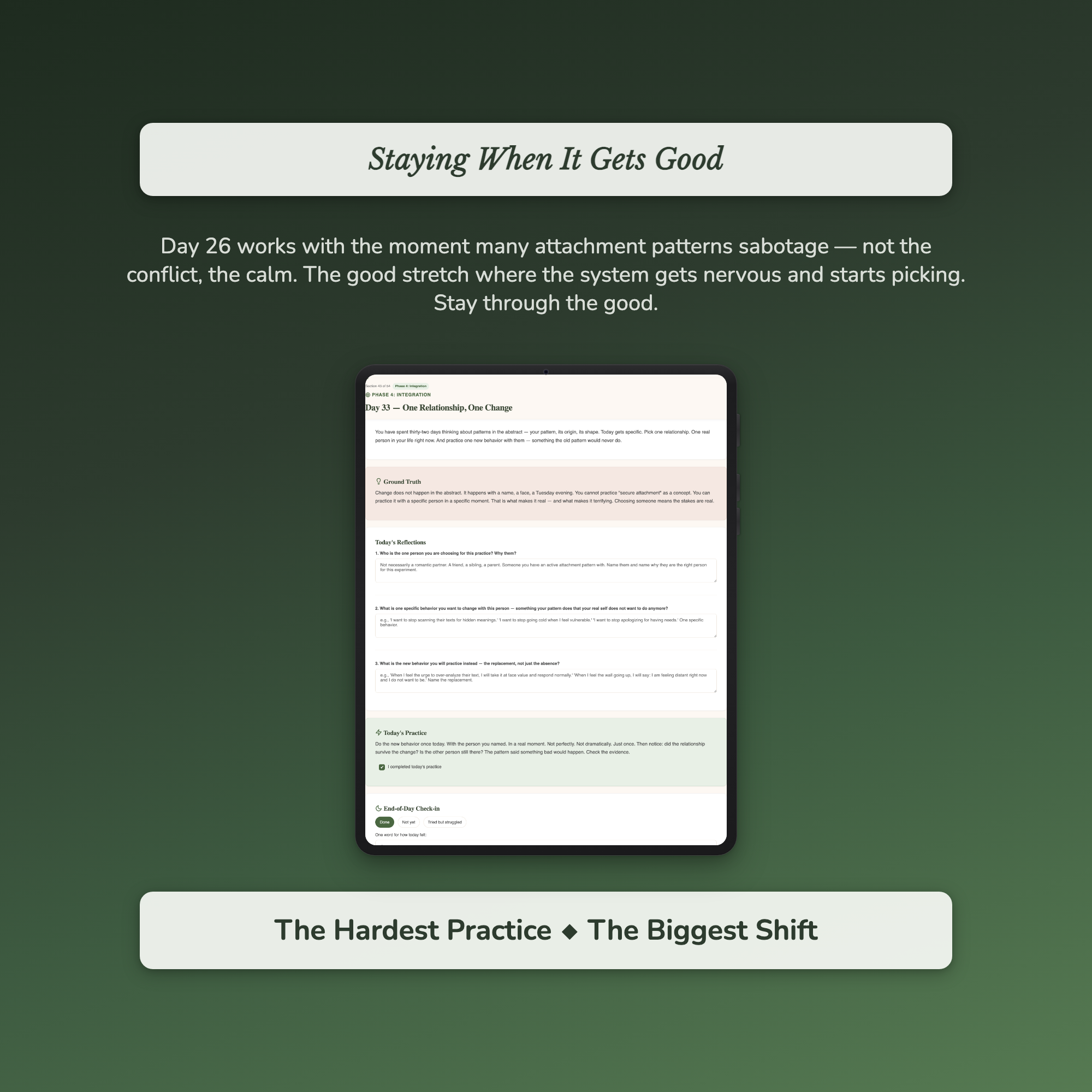 Attachment Style Workbook & 40-Day Guide — sample profile or chart