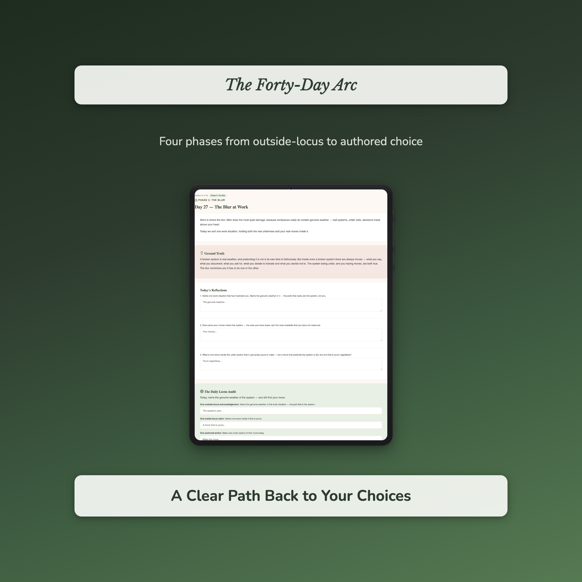 Agency Workbook & 40-Day Journal – Reclaim Your Choices – Interactive Digital Guide