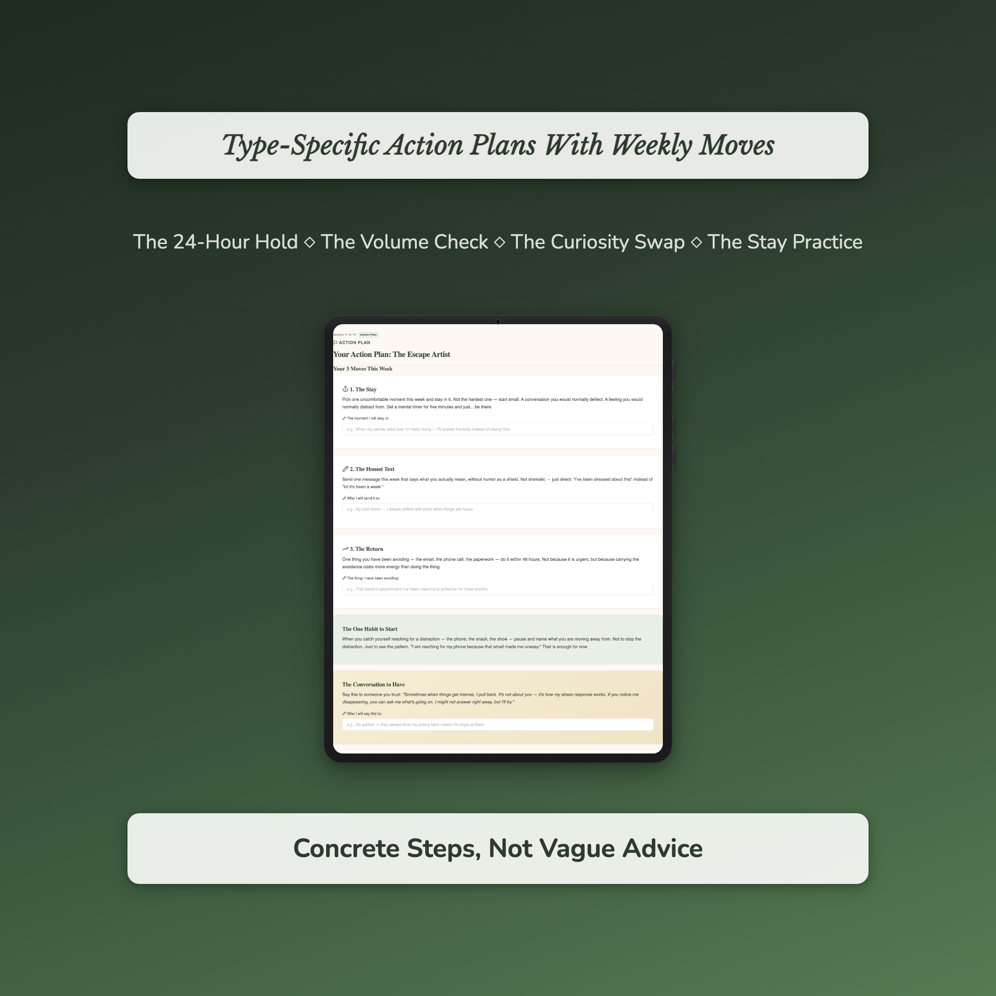 Stress Response Profile — sample profile or chart