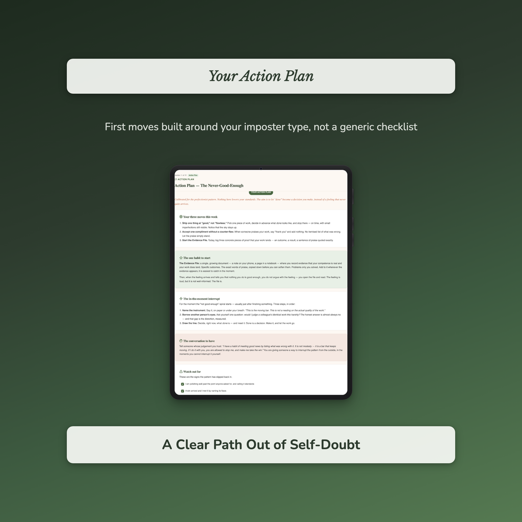 Imposter Syndrome Quiz & Workbook – What's Your Type? – Interactive Self-Assessment