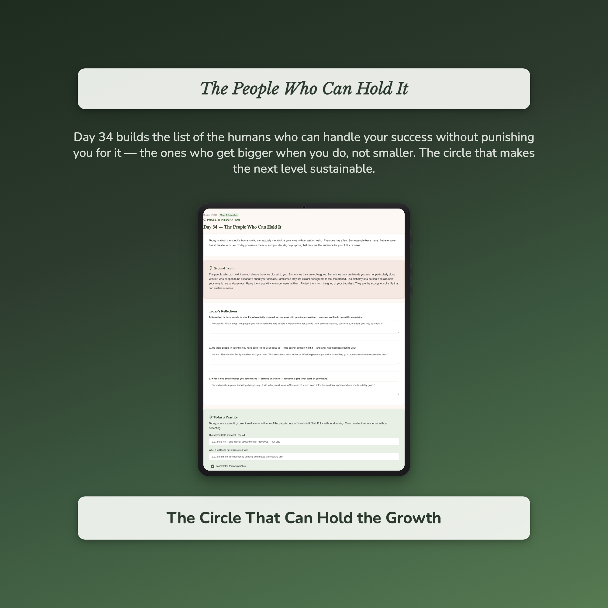 Fear of Success Workbook & 40-Day Guide — sample profile or chart