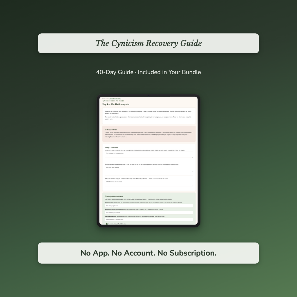 Cynicism Recovery Bundle – Rebuild Hope 5 Tools – Interactive Digital Bundle