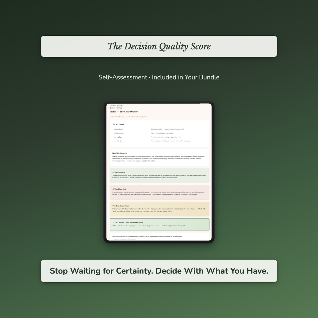 Decision Fatigue Bundle – Why Can't I Just Make the Decision – Interactive Digital Bundle