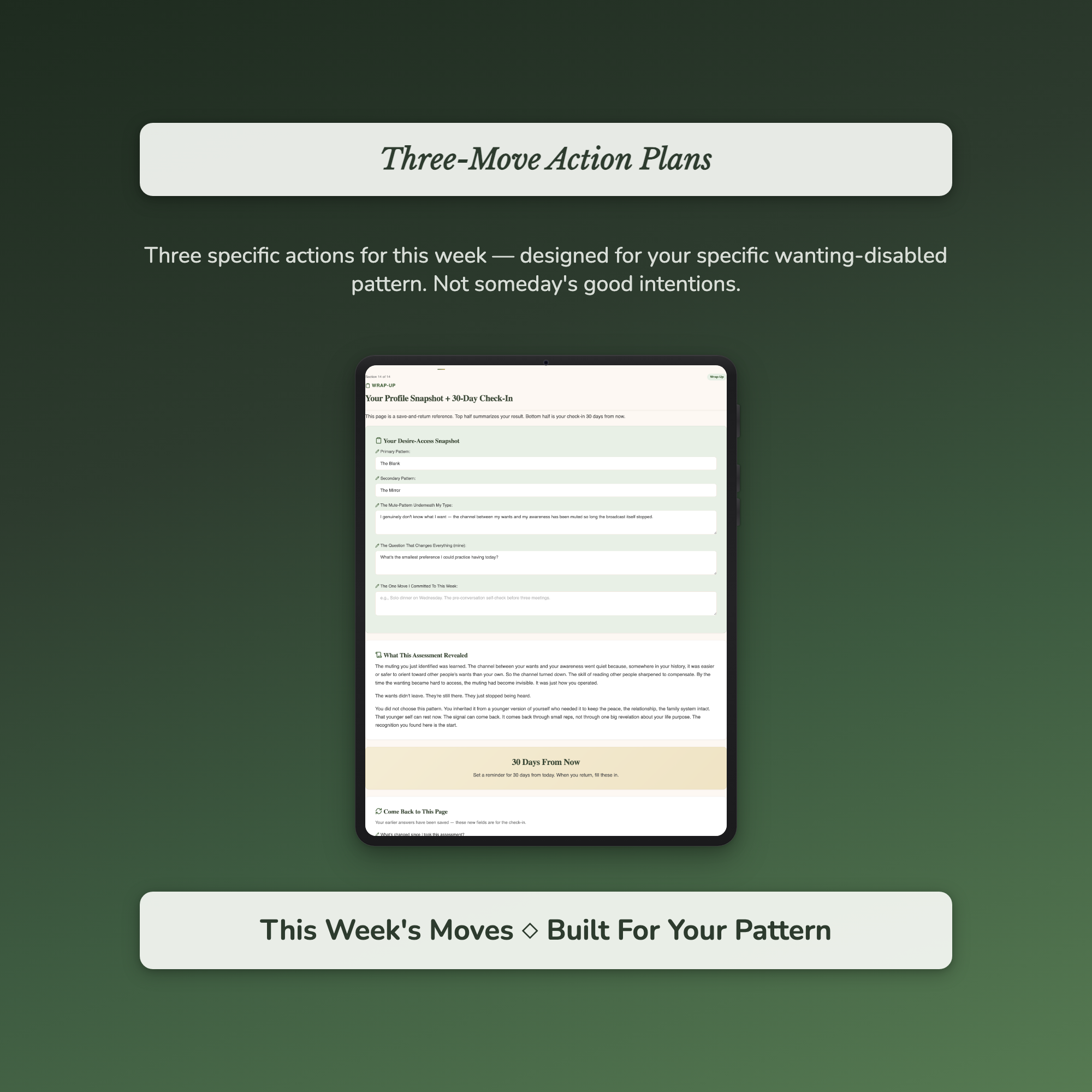 People Pleasing Quiz — sample exercise page