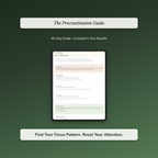 Procrastination Workbook & Self-Care Bundle – From 18 Open Tabs to One Finished Thing – Interactive Digital Bundle