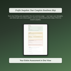 Career Change Readiness Profile — sample exercise page