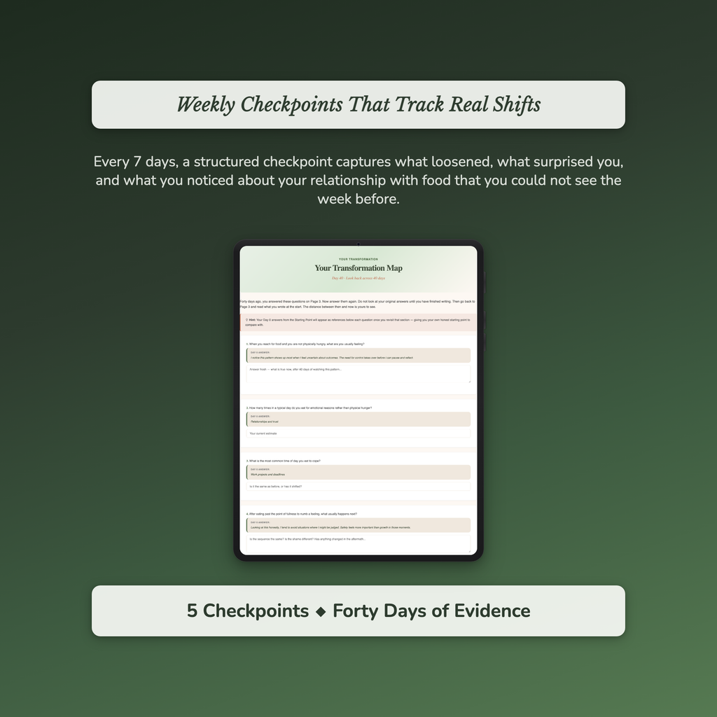 Emotional Eating Workbook & 40-Day Guide — sample exercise page