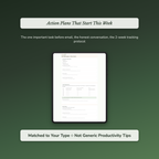Productivity Profile — sample exercise page