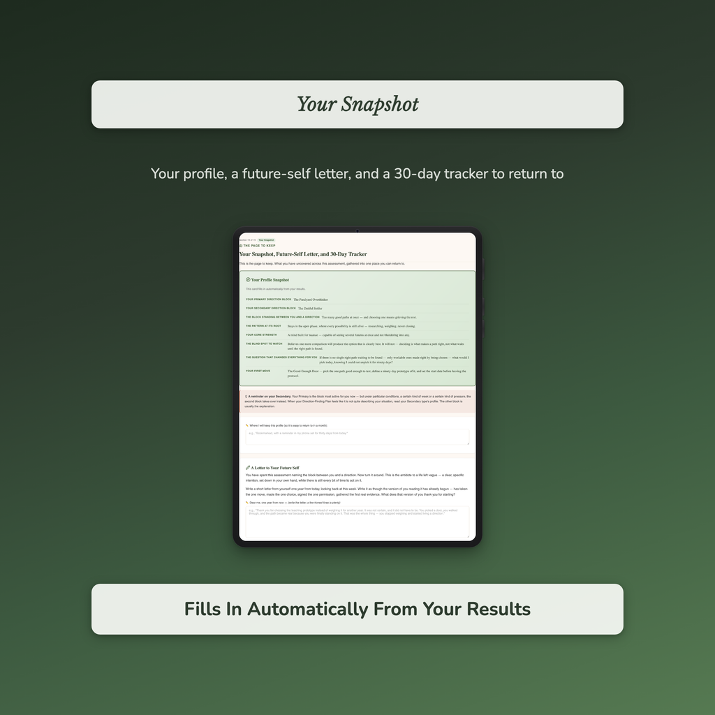 Life Direction Quiz & Workbook – Can't Figure Out My Path – Interactive Self-Assessment
