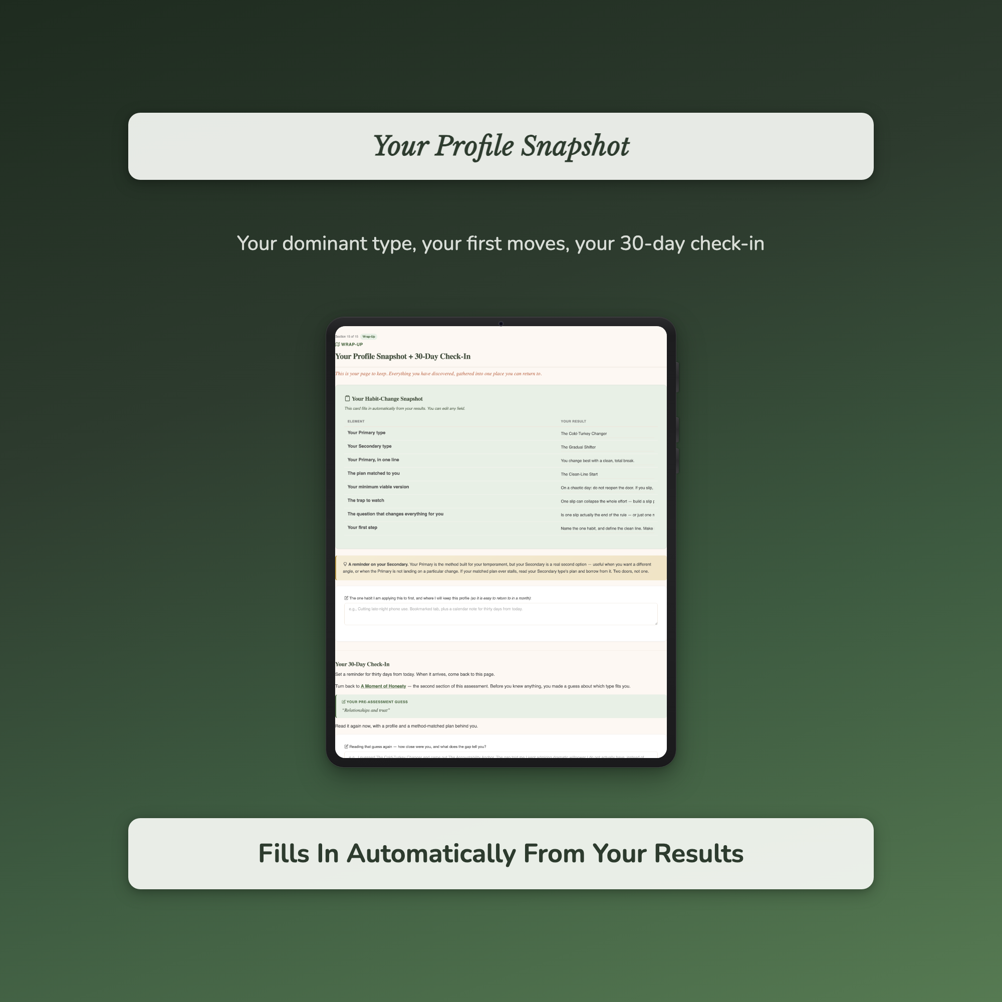 Habit Change Quiz & Workbook – Why Every Method Fails You – Interactive Self-Assessment
