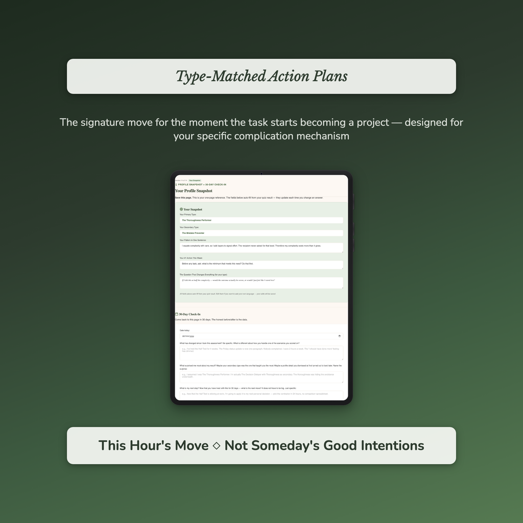 Overthinking Quiz — sample exercise page