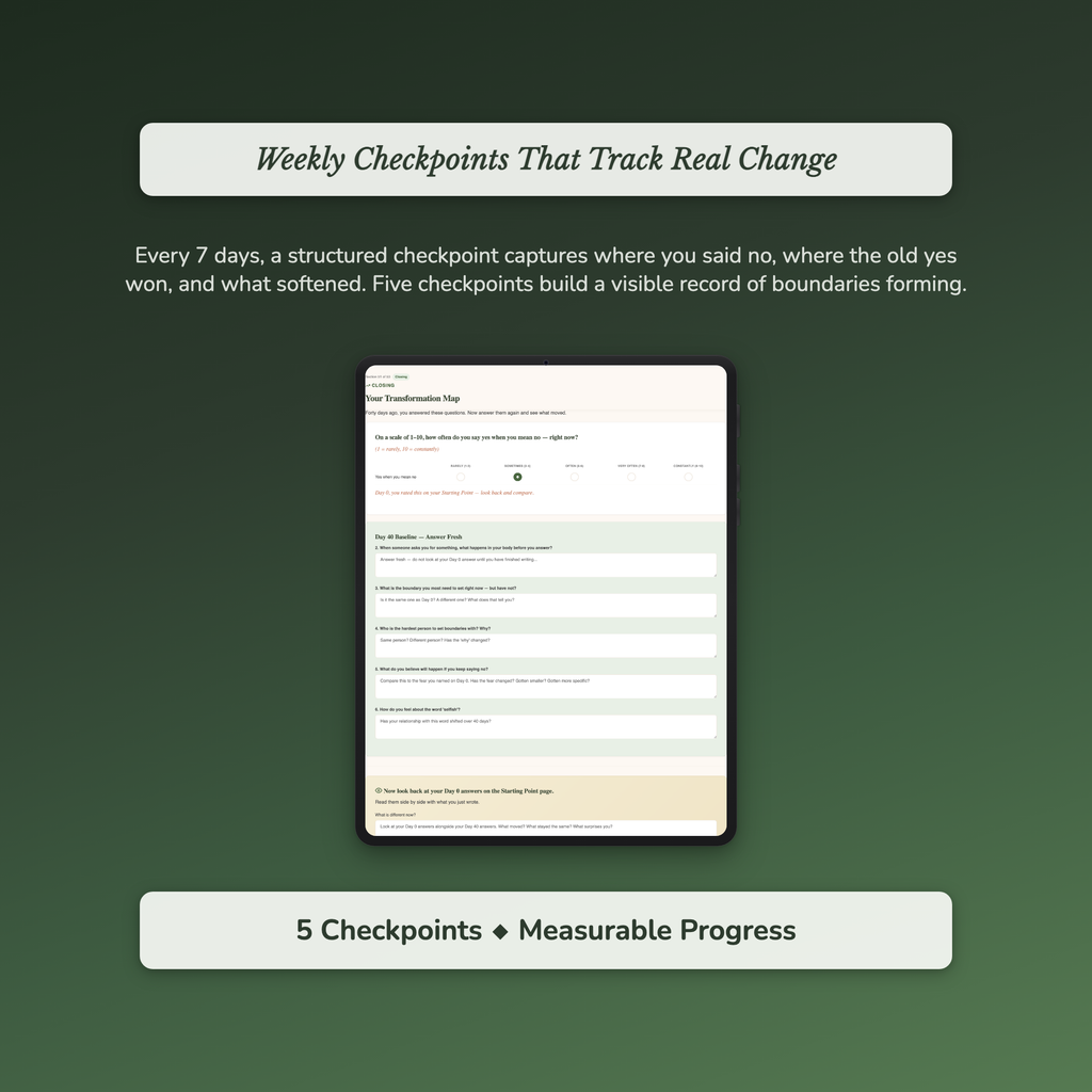Boundaries Workbook & 40-Day Guide — sample exercise page