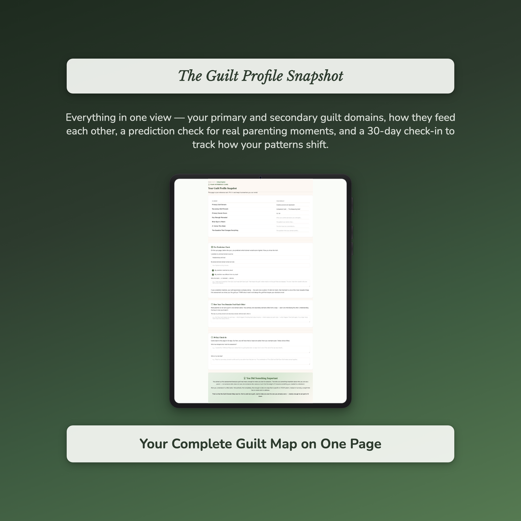Parent Guilt Profile — sample exercise page