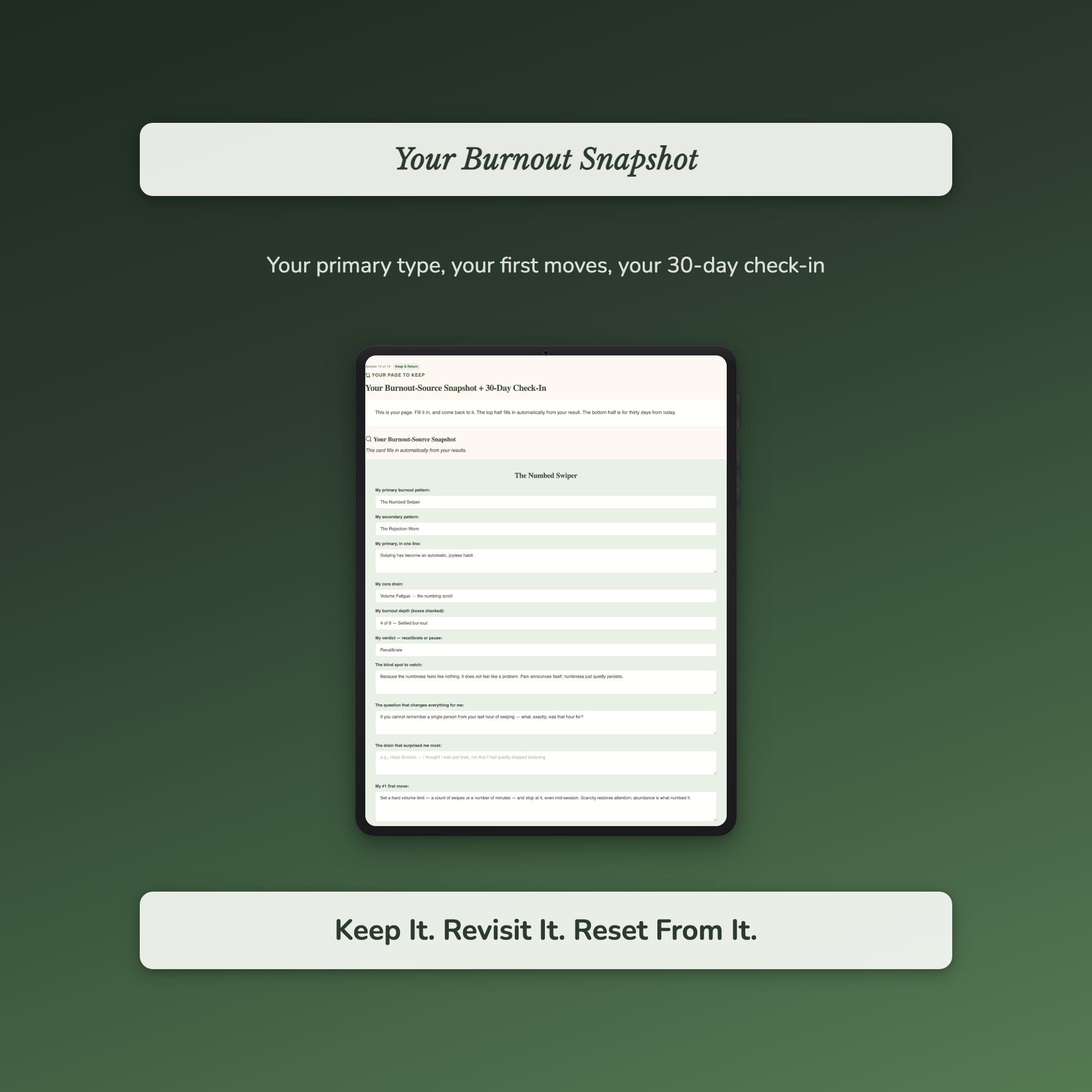Dating App Burnout Quiz & Workbook – Swipe Fatigue – Interactive Self-Assessment