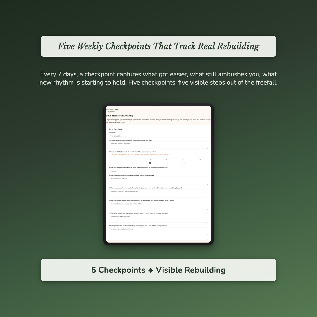 Divorce Workbook & 40-Day Guide — sample exercise page