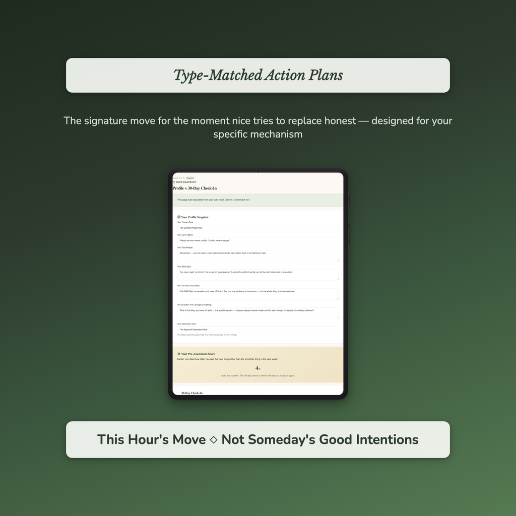 People Pleasing Quiz — sample exercise page