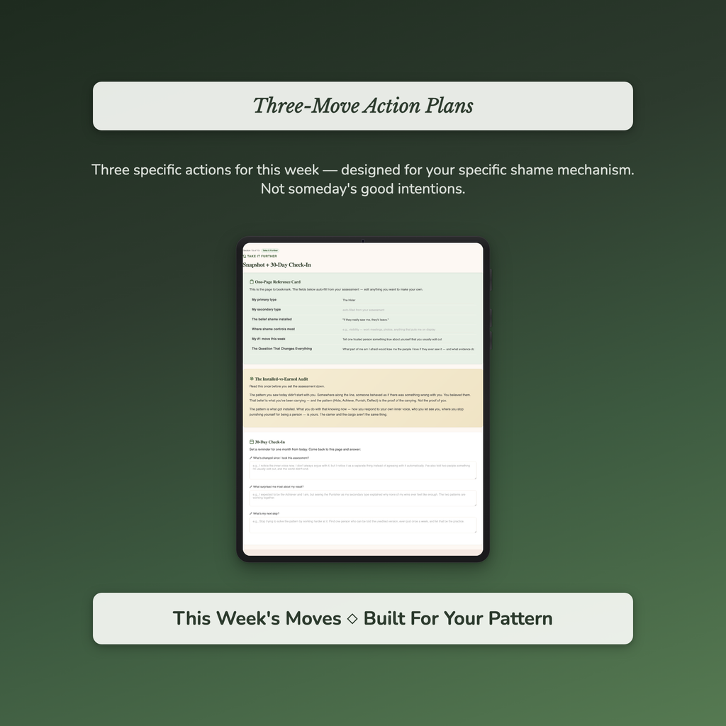 Shadow Work Quiz — sample exercise page