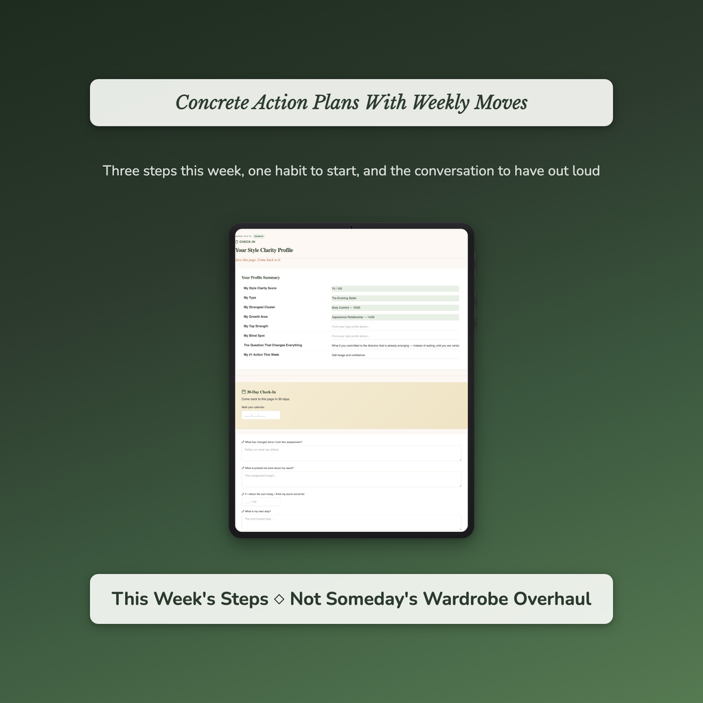 Style Clarity Profile — sample exercise page