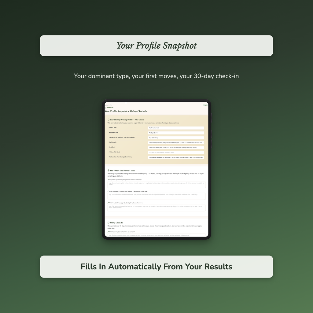 Style Quiz & Workbook – Why Your Clothes Don't Feel Like You – Interactive Self-Assessment