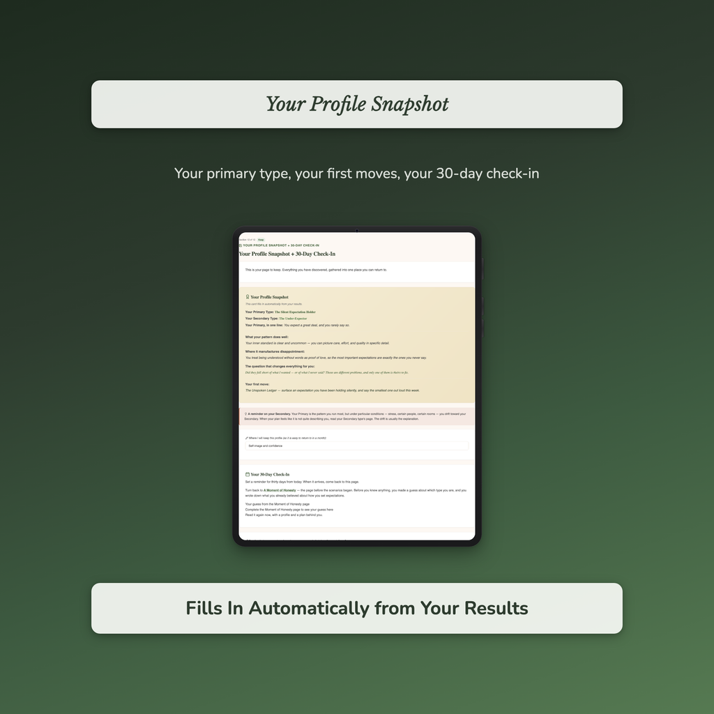 Expectations Quiz & Workbook – Are They Too High? – Interactive Self-Assessment