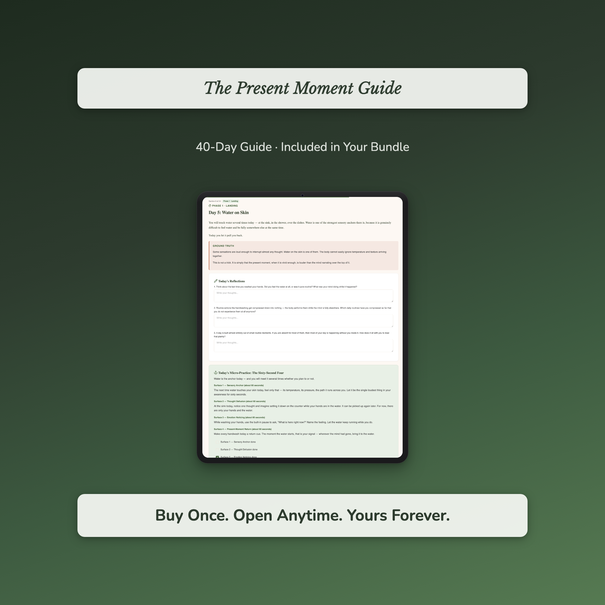 Spiritual Practice Bundle – Gratitude Presence Meditation 7 Tools – Interactive Digital Bundle