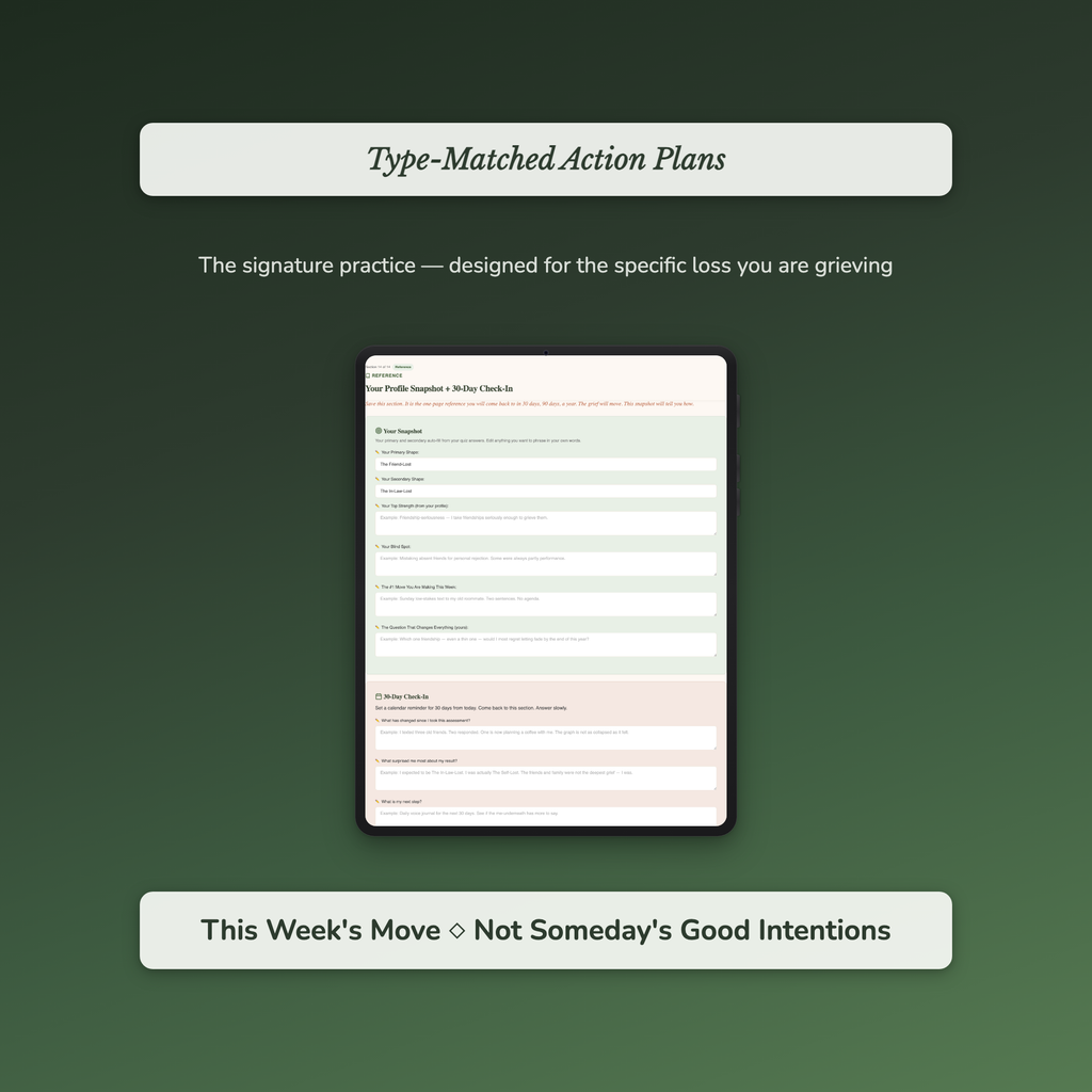 Breakup Grief Quiz — sample exercise page