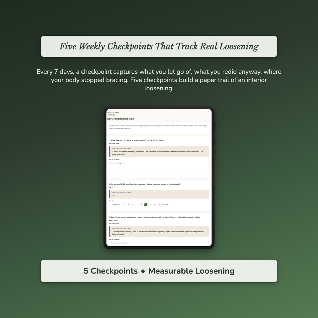 Control Freak Workbook & 40-Day Guide — sample exercise page