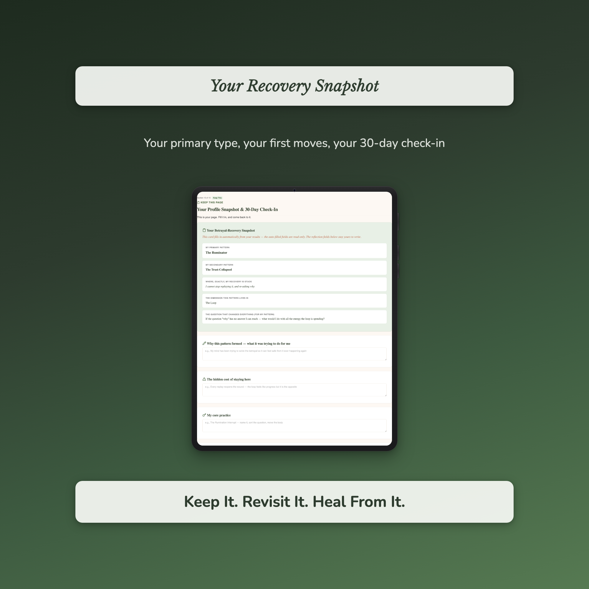 Betrayal Quiz & Workbook – Why Am I Still Not Over It? – Interactive Self-Assessment