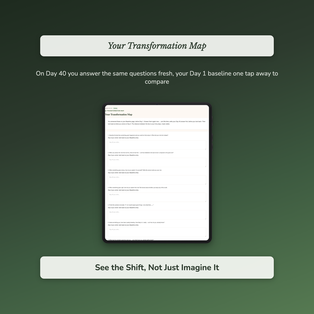 Optimism Workbook & 40-Day Journal – Stop the Other-Shoe Wait – Interactive Digital Guide