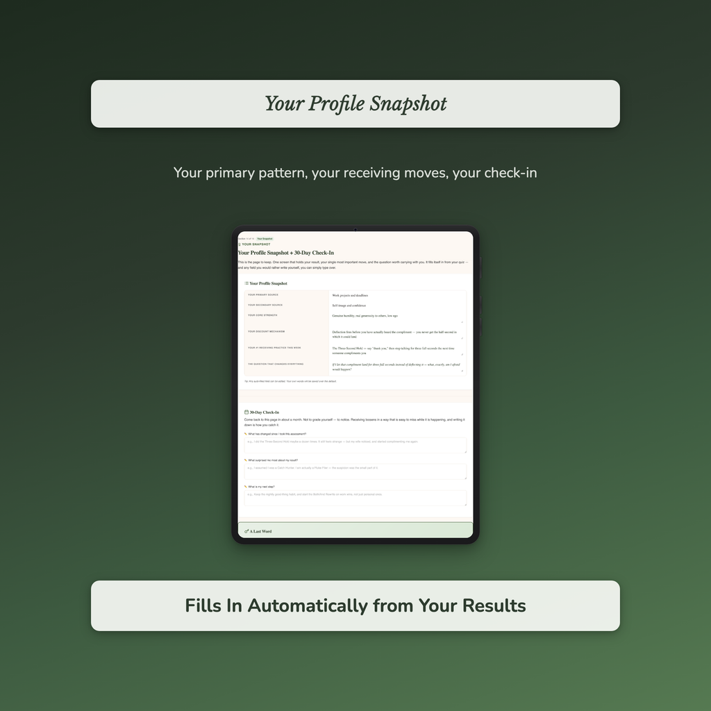 Compliment Quiz & Workbook – Why Can't You Take One? – Interactive Self-Assessment