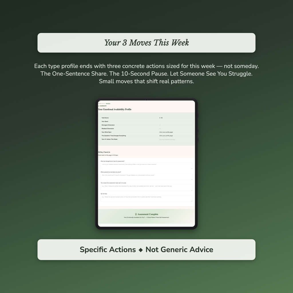 Emotional Availability Profile — sample exercise page
