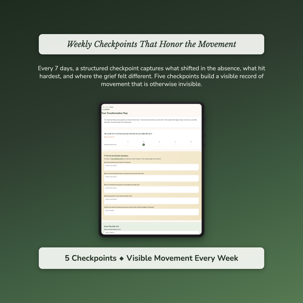 Loss of a Parent Workbook & 40-Day Guide — sample exercise page
