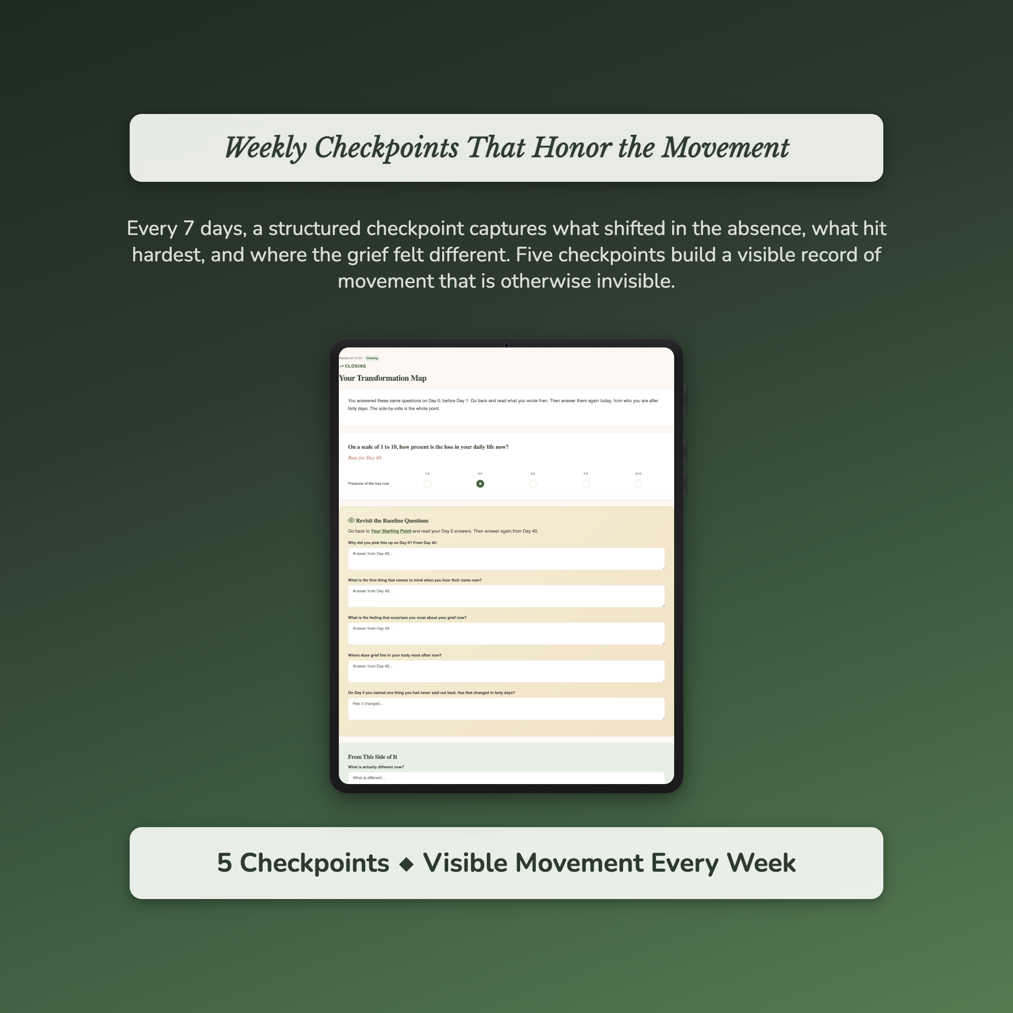 Loss of a Parent Workbook & 40-Day Guide — sample exercise page