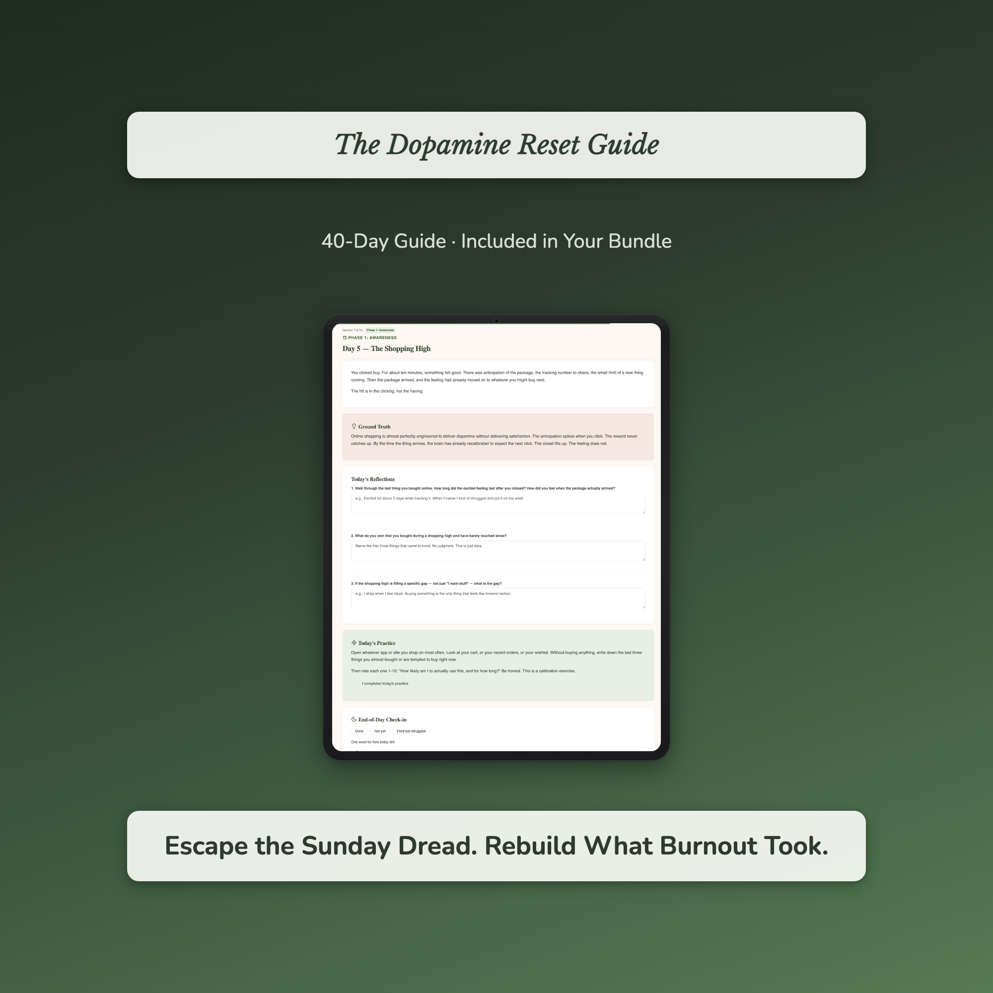Burnout Recovery Bundle – From "I'm Fine" to Real Energy – Interactive Digital Bundle