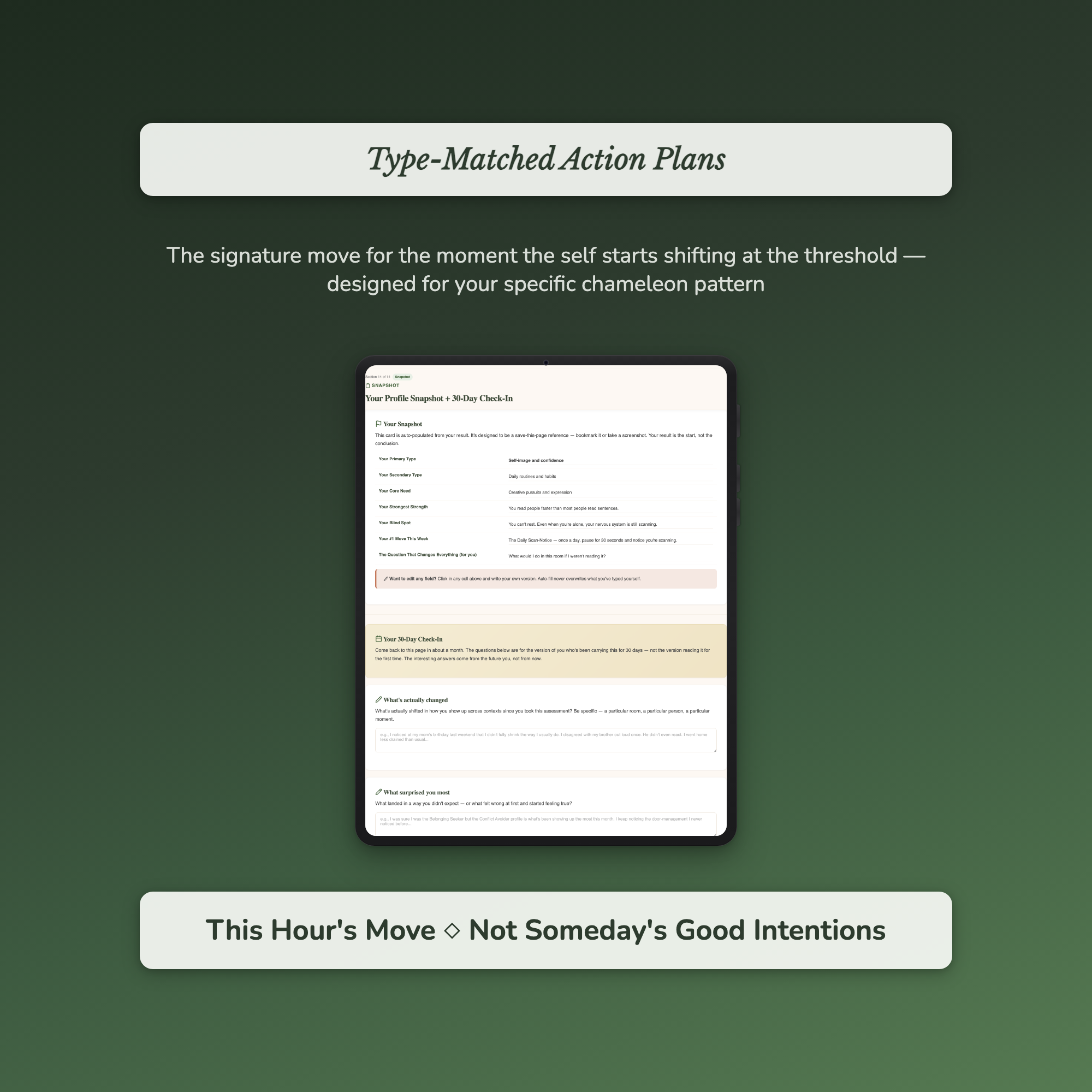 People Pleaser Quiz — sample exercise page