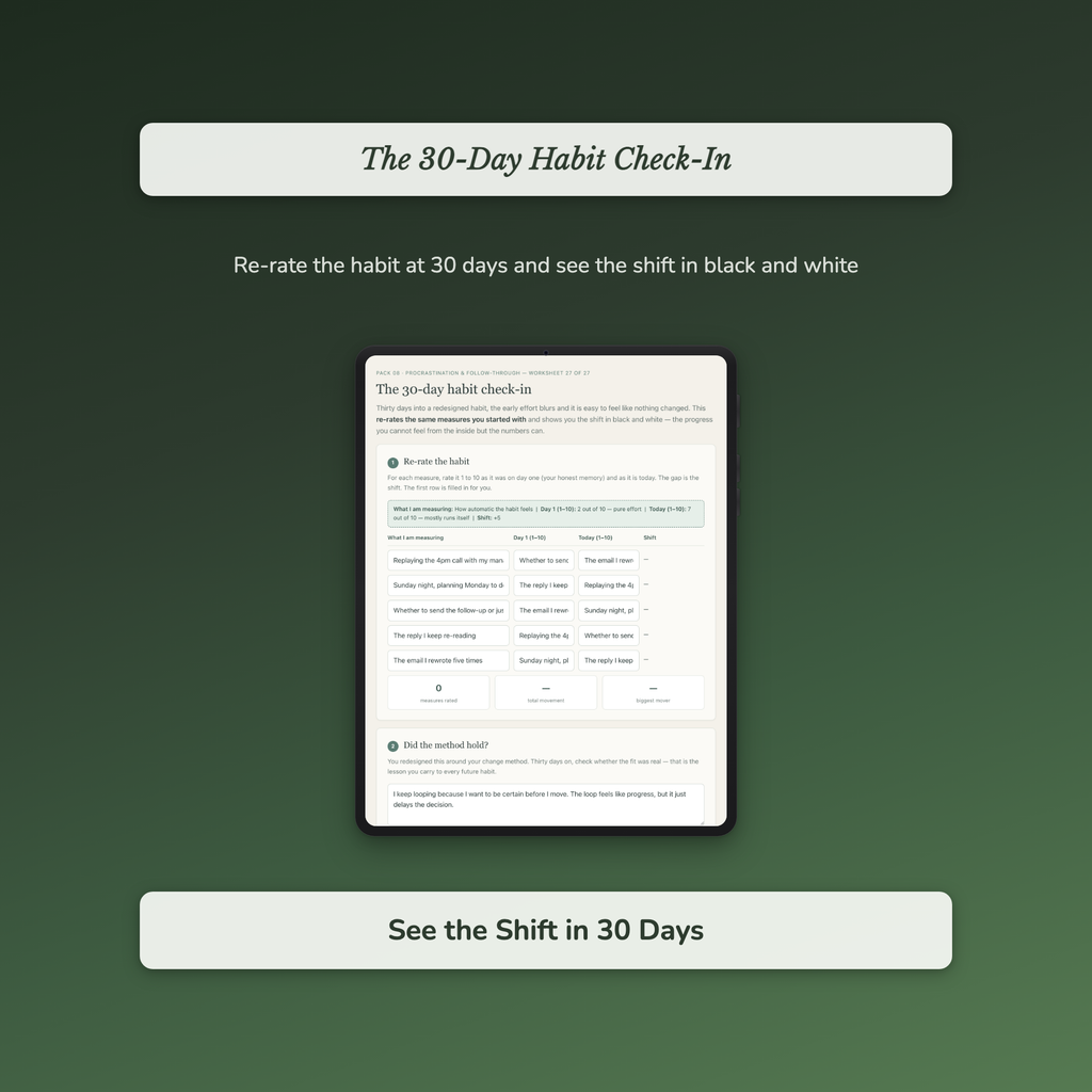 Procrastination Worksheets – Stop Putting It Off, Follow-Through, Task Paralysis – Interactive Worksheets Bundle