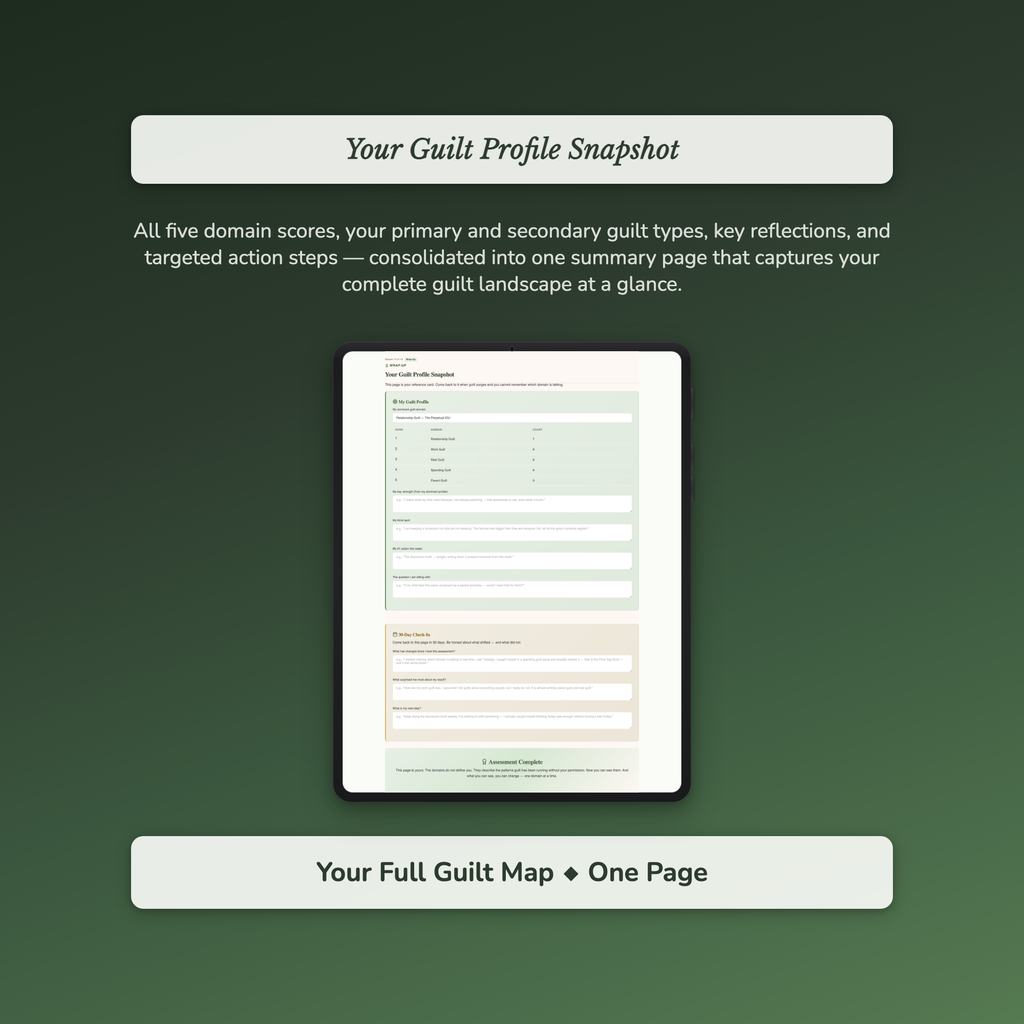 Guilt Type Profile — sample exercise page