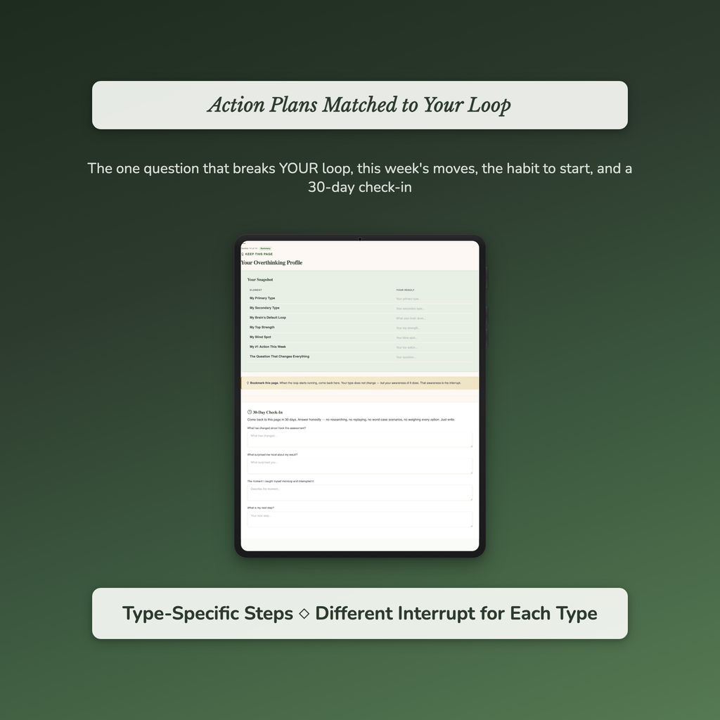 Overthinking Profile — sample exercise page