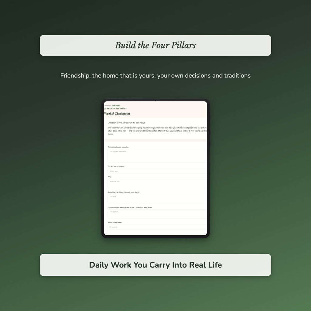 Single Life Workbook & 40-Day Journal – Embracing Singlehood – Interactive Digital Guide