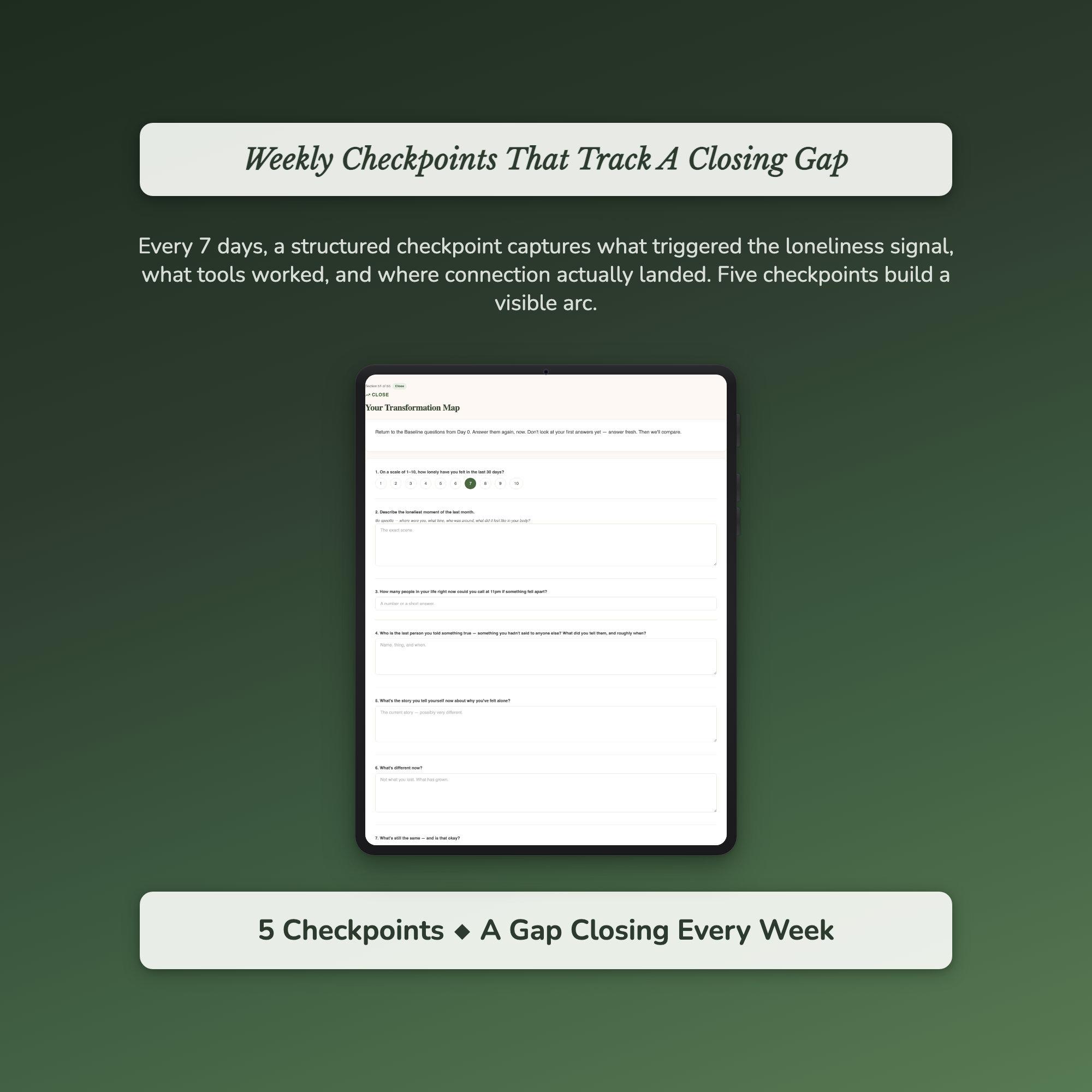 Loneliness Workbook & 40-Day Guide — sample exercise page